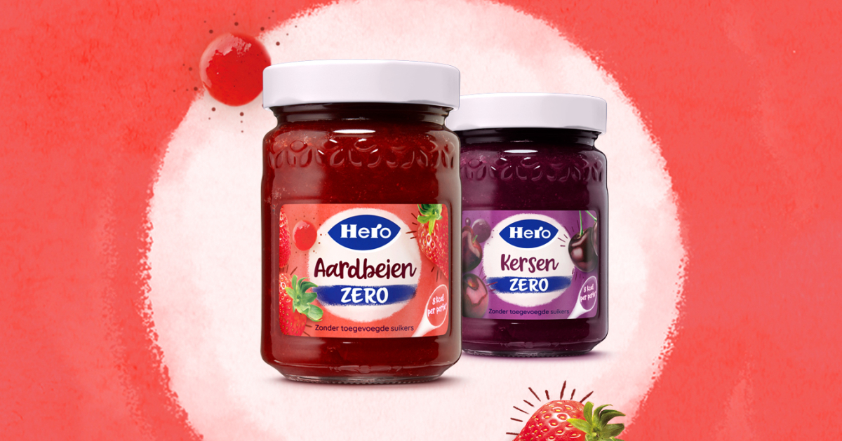 Hero komt met jam zonder toegevoegde suikers