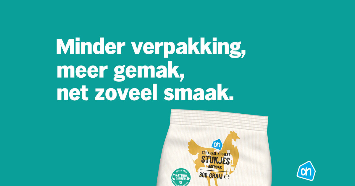 Kipassortiment Albert Heijn verpakt in zak